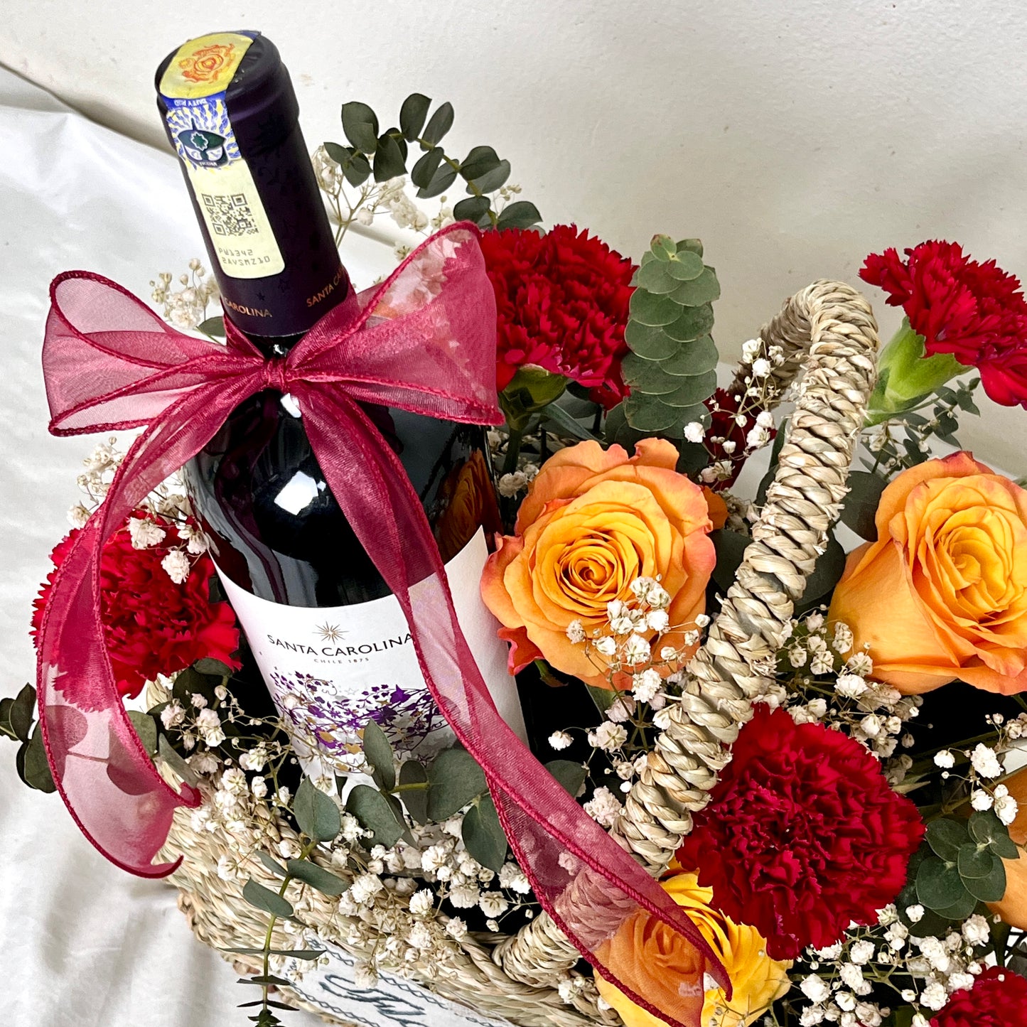 Wine Flower Basket