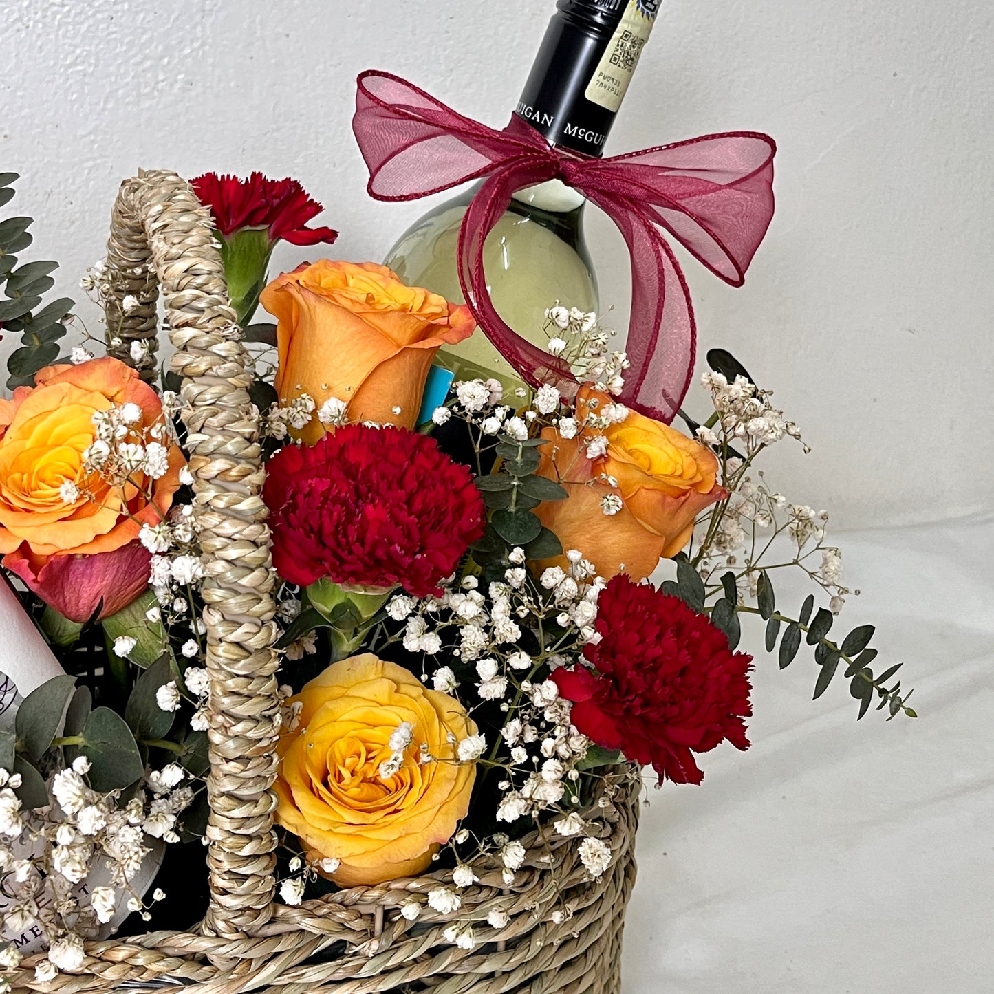 Wine Flower Basket